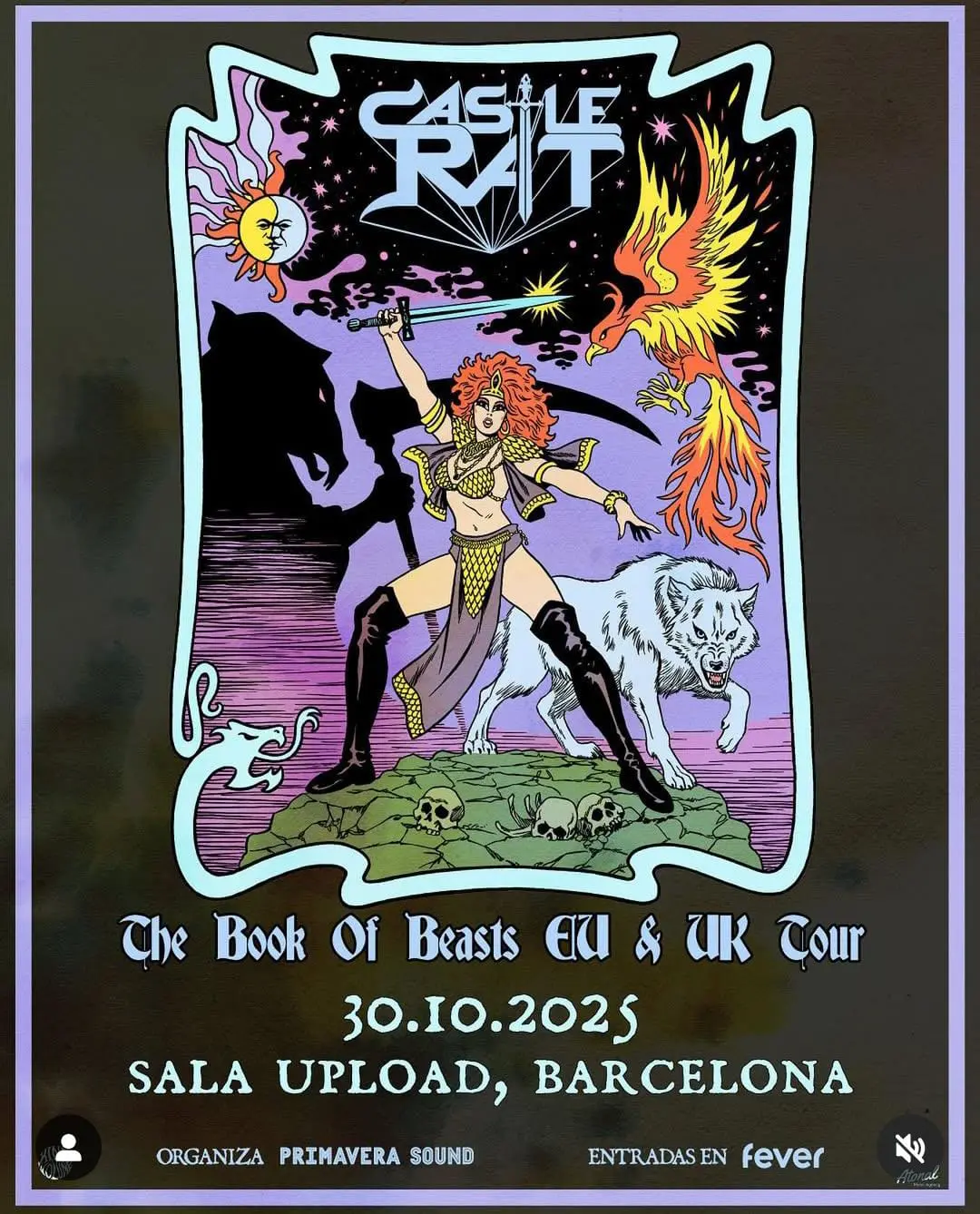 castle rat barcelona upload gira tour poster 2025