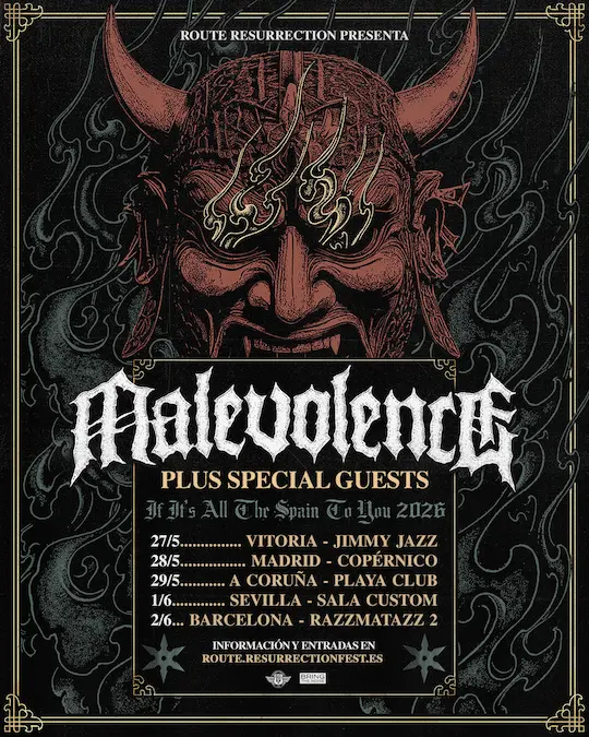 malevolence band tour gira poster 2026