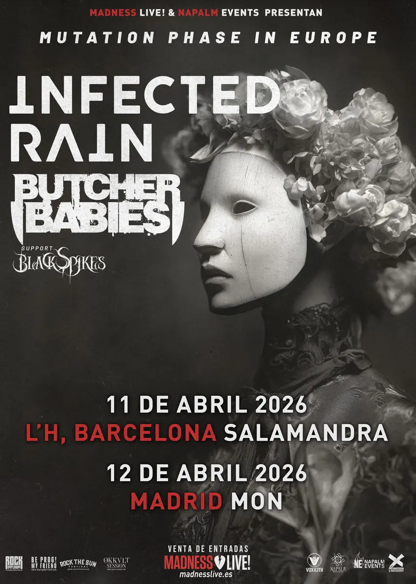 infected rain butcher babies gira tour poster 2026