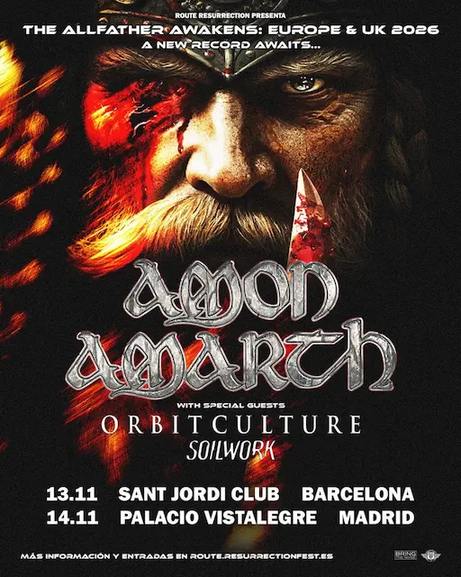 amon amarth 2026 gira tour poster