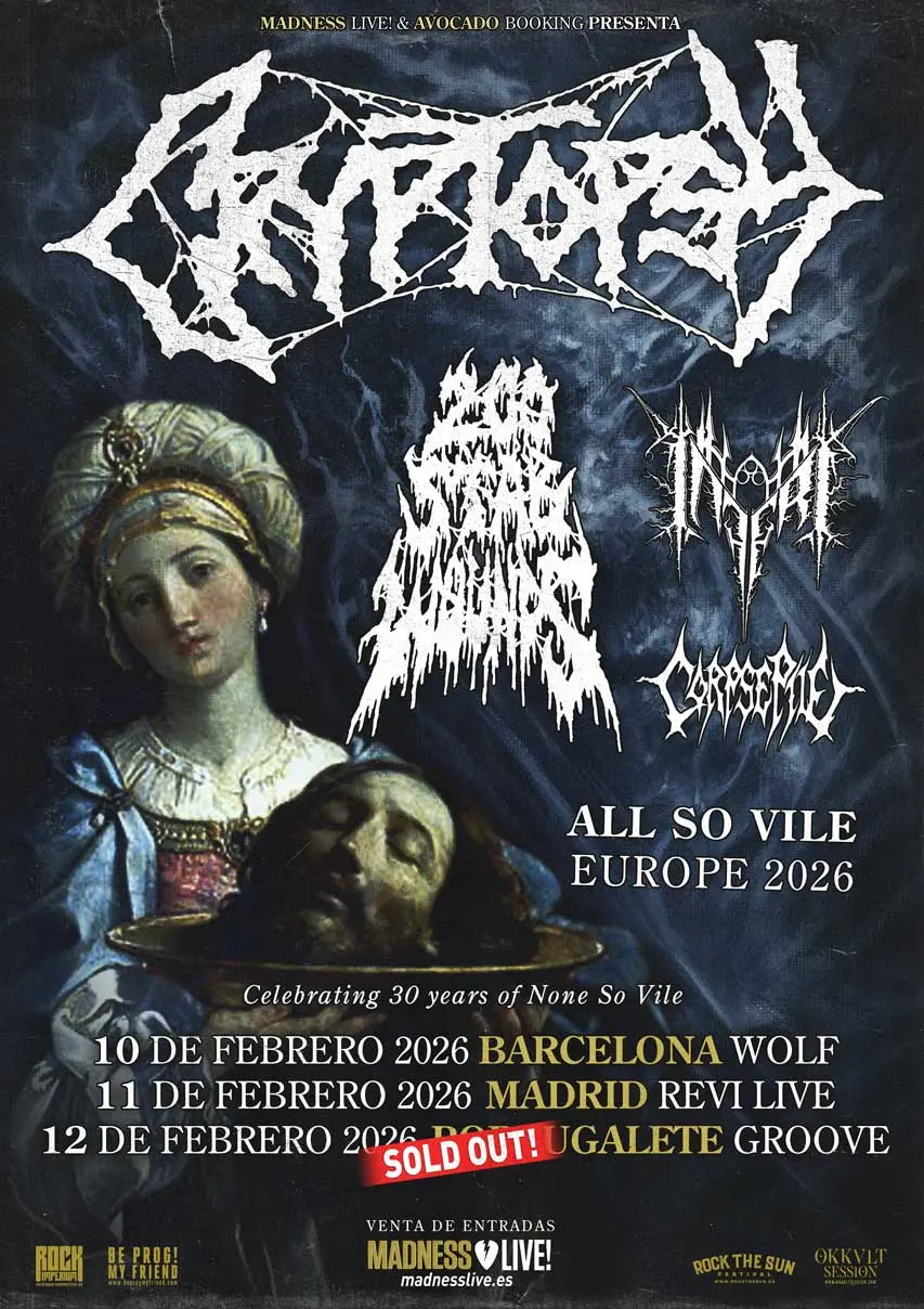 cryptopsy gira tour 2026