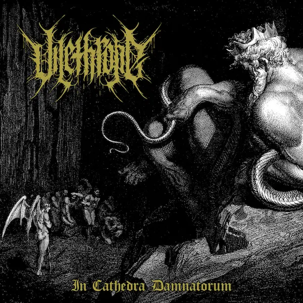 vilethrone in cathedra damnatorum album cover