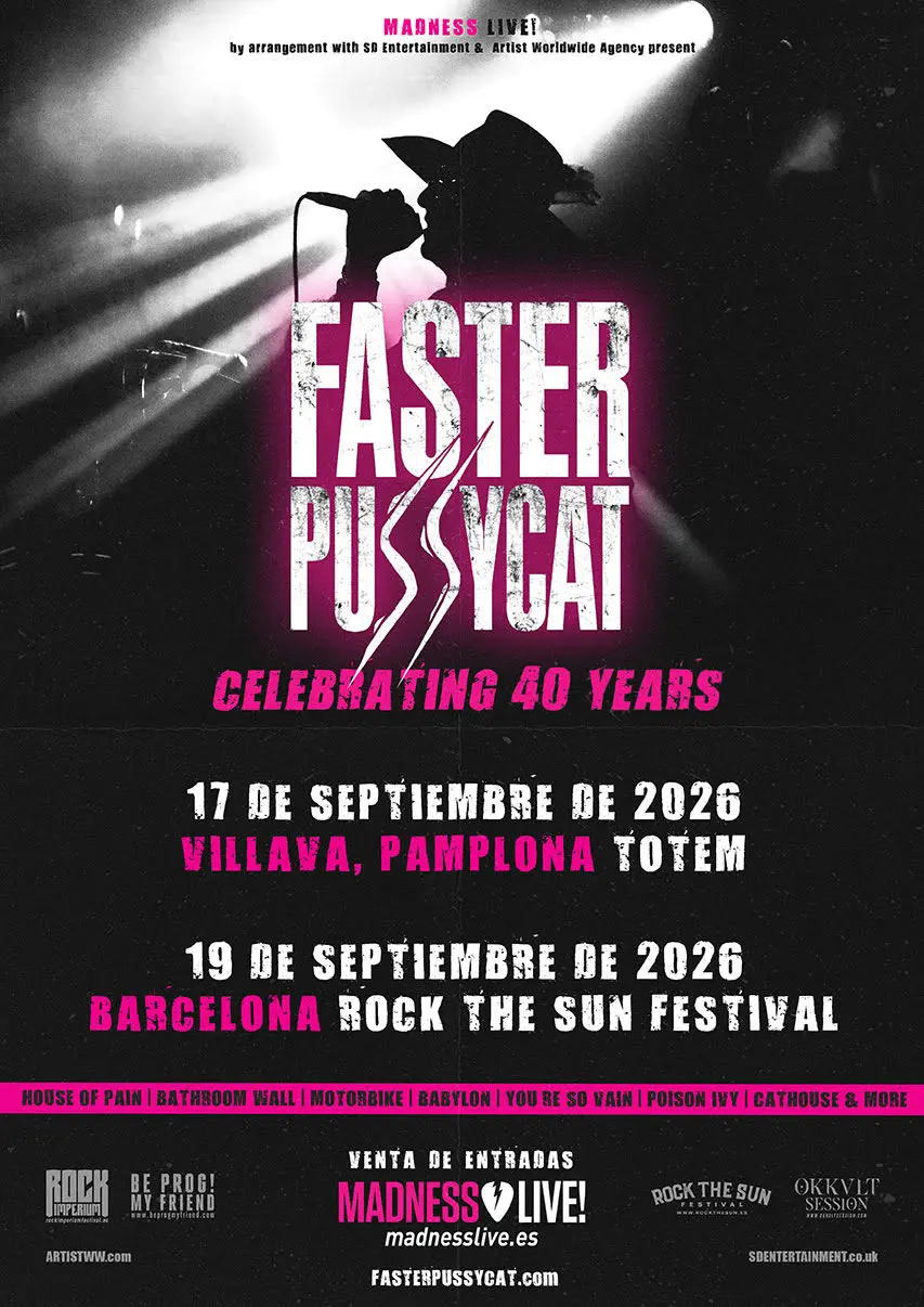 faster pussycat gira tour poster 2026