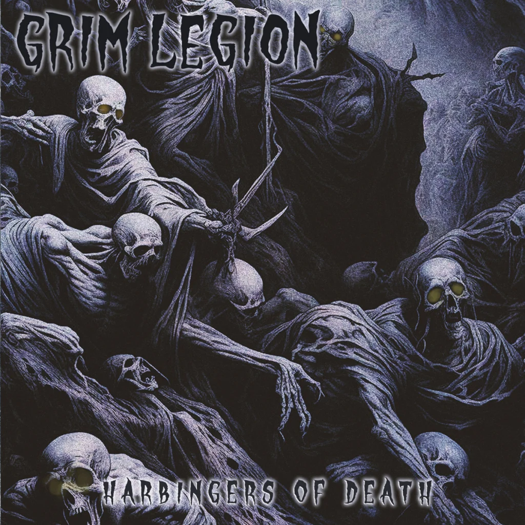 grim legion band hardbingers of death album cover