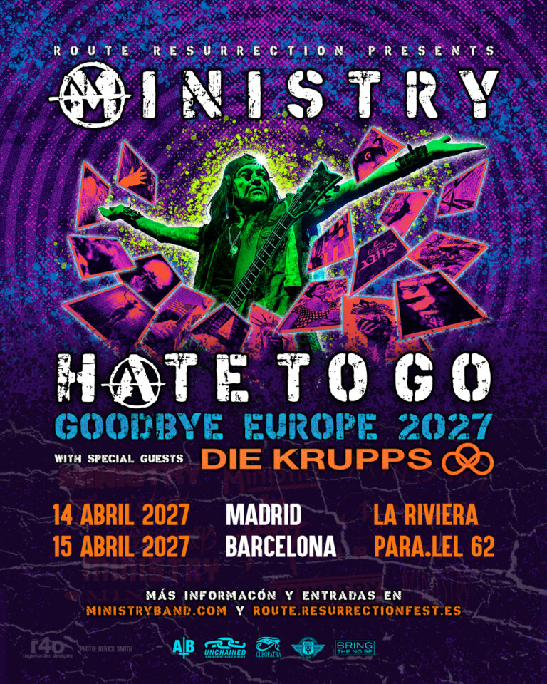MINISTRY se despide con una gira que pasara por MADRID y BARCELONA